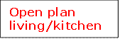 Open plan living/kitchen